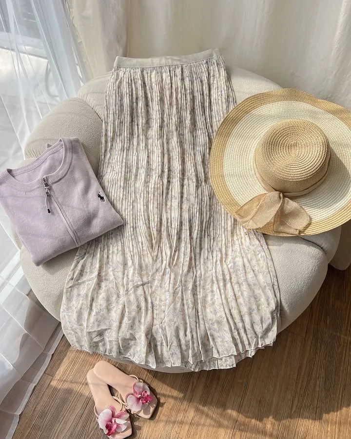 Florat Skirt Cardigan Pastel - Foto 7