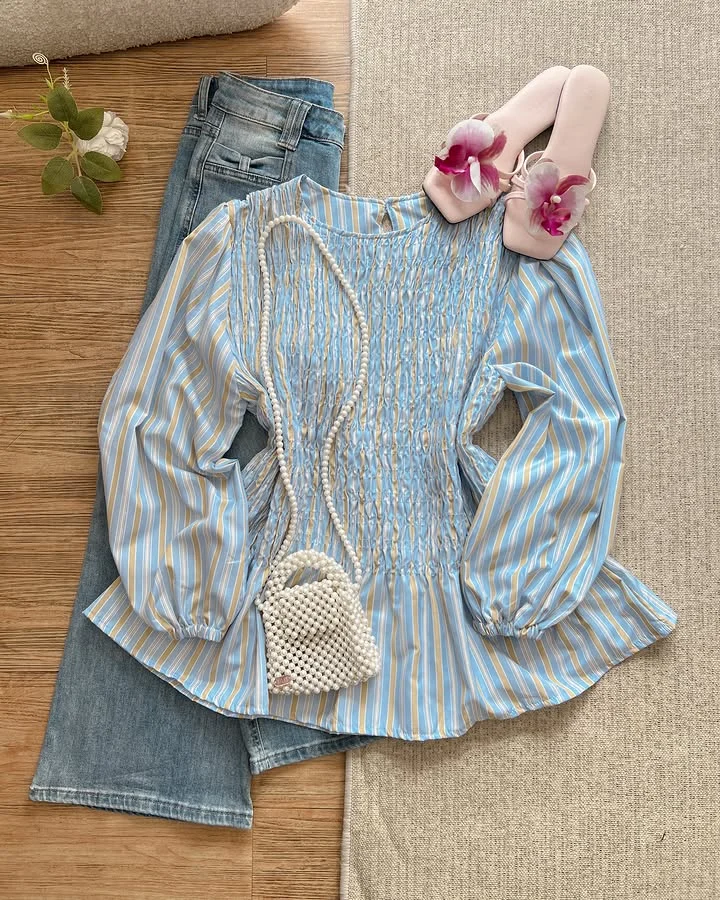Blue & Butter Yellow Outfit - Foto 8